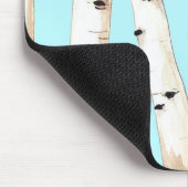 樺の木を持つ(鳥)ショウジョウコウカンチョウ マウスパッド (コーナー)