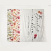 樺の木イン開花ブライダルシャワータペストリー背景 タペストリー (正面(横))