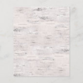 樺の木ウッドダスティブルー結婚式招待状 (裏面)