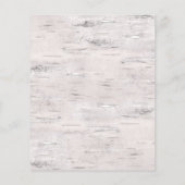 樺の木ウッドダストブルーウェディング日付を保存 (裏面)