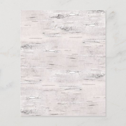 樺の木ウッドダストブルーウェディング日付を保存 (裏面)