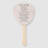 樺の木ウッドバークプリント結婚式 プログラムファン ハンドファン (裏面)