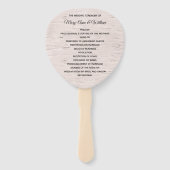 樺の木ウッドバークプリント結婚式 プログラムファン ハンドファン (正面)