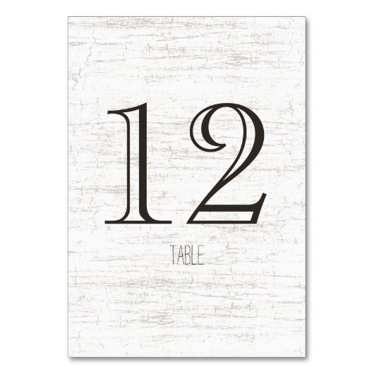 樺の木ウッドランドテーブル番号 テーブルナンバー (裏面)