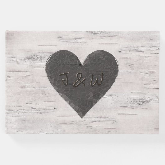 樺の木ウッドルック結婚ズゲストブック ゲストブック (正面)