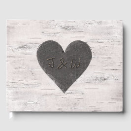 樺の木ウッドルック結婚ズゲストブック ゲストブック