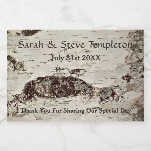 樺の木ウッド結婚ズのメイスンジャールラベル フードラベル (シングルラベル)