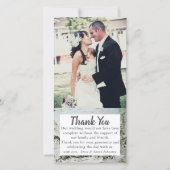 樺の木ウッド結婚バークの写真サンキューカード サンキューカード (正面)