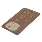 樺の木ウッド美しい秋の結婚式保存日付 マグネット (左側)