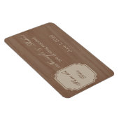 樺の木ウッド美しい秋の結婚式保存日付 マグネット (右側)