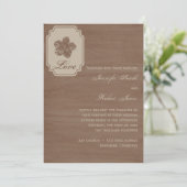 樺の木ウッド美しい秋の結婚式招待状 招待状 (スタンド正面)