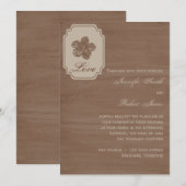 樺の木ウッド美しい秋の結婚式招待状 招待状 (正面/裏面)