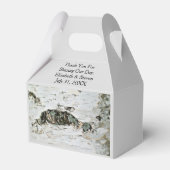 樺の木ウッド自然結婚式の引き出物ボックス フェイバーボックス (正面サイド)