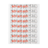 樺の木グランジランバージャッククリスマスサンタホホホホホ! ラップアラウンドラベル (シート)