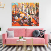 樺の木グローブ秋 | Tom Thomson | キャンバスプリント (インサイチュ (リビング))