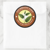 樺の木シロップ標識テンプレート ラウンドシール (バッグ)