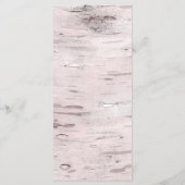 樺の木ツリーとハート素朴のメ結婚ニュー・カード メニュー (裏面)