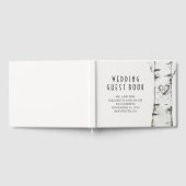 樺の木ツリーと彫り素朴ハート水色 ゲストブック (全面)