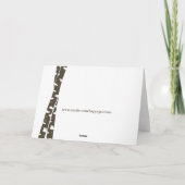 樺の木ツリーのクリスマスグリーティング シーズンカード (裏面)