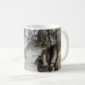 樺の木ツリーのクローズアップマグカップ コーヒーマグカップ (正面右)