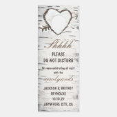 樺の木ツリーのサインド結婚アハンガーを邪魔しない ドアノブサイン (正面)