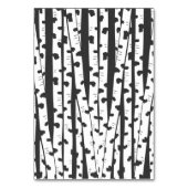 樺の木ツリーのシーティングカード テーブルナンバー (裏面)