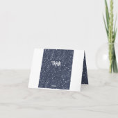 樺の木ツリーの光るライトありがとうノートカード サンキューカード (裏面)