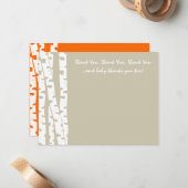 樺の木ツリーの注感謝してい記 ノートカード (正面/裏面インサイチュ)