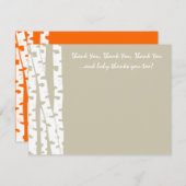 樺の木ツリーの注感謝してい記 ノートカード (正面/裏面)