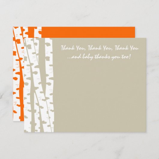 樺の木ツリーの注感謝してい記 ノートカード (正面/裏面)