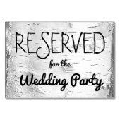 樺の木ツリーの結婚予約の符号 テーブルナンバー (正面)