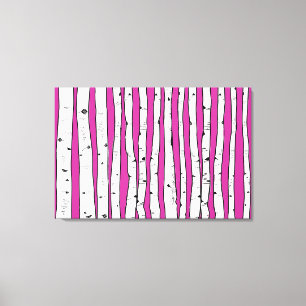 樺の木ツリーの背景色を選択 キャンバスプリント