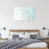樺の木ツリーの背景色を選択 キャンバスプリント (インサイチュ (寝室))