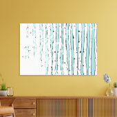 樺の木ツリーの背景色を選択 キャンバスプリント (インサイチュ (リビング))