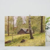 樺の木ツリーはスウェーデンの田舎（ヤンソン） カード (スタンド正面)