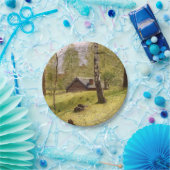 樺の木ツリーはスウェーデンの田舎(ヤンソン) ペーパープレート (パーティー)