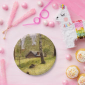 樺の木ツリーはスウェーデンの田舎(ヤンソン) ペーパープレート (パーティー)