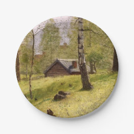 樺の木ツリーはスウェーデンの田舎（ヤンソン） ペーパープレート