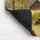 樺の木ツリーはスウェーデンの田舎（ヤンソン） マウスパッド (コーナー)