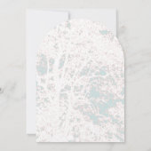 樺の木ツリーアクアブルースカイプレイビルフォント結婚 招待状 (裏面)