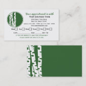 樺の木ツリーアポイントメントカード 予約カード (正面/裏面)