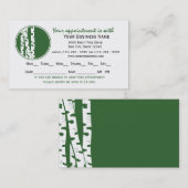 樺の木ツリーアポイントメントカード 予約カード (正面/裏面)