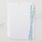 樺の木ツリーアンドスノーフレークブライダルシャワーアイスブルー 招待状 (裏面)