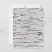 樺の木ツリーイニシャルハート素朴カントリーウェディング 招待状 (裏面)