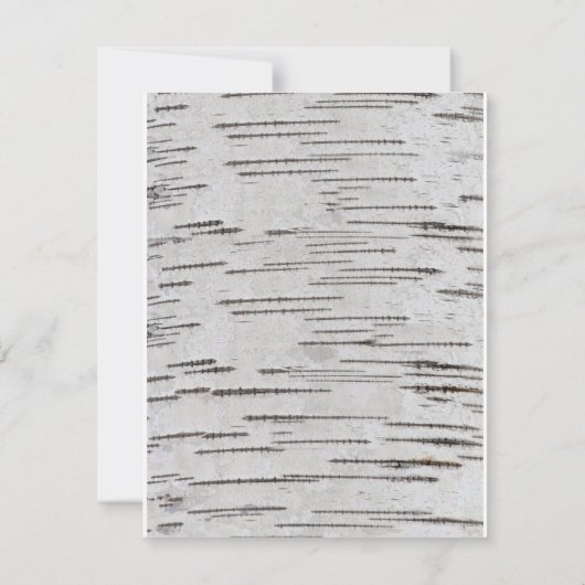 樺の木ツリーイニシャルハート素朴カントリーウェディング 招待状 (裏面)