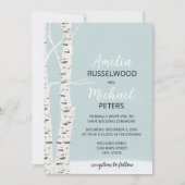 樺の木ツリーウィンターウェディング 招待状 (正面)