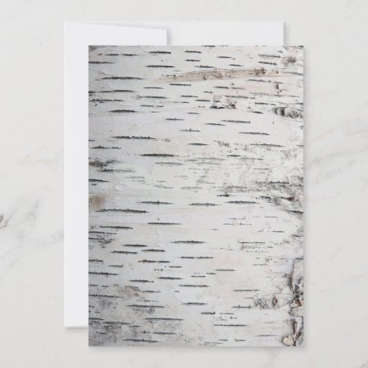 樺の木ツリーウッドランドブライダルシャワー招待状 招待状 (裏面)