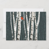 樺の木ツリーカスタムフォトクリスマスグリーティング シーズンカード (裏面)