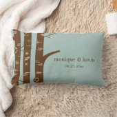 樺の木ツリーカスタム装飾用クッション ランバークッション (ブランケット)