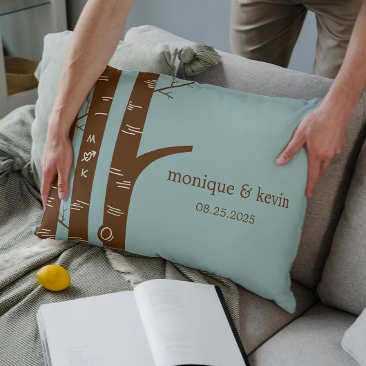 樺の木ツリーカスタム装飾用クッション ランバークッション